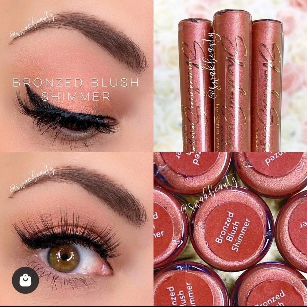 Bronzed blush shimmer